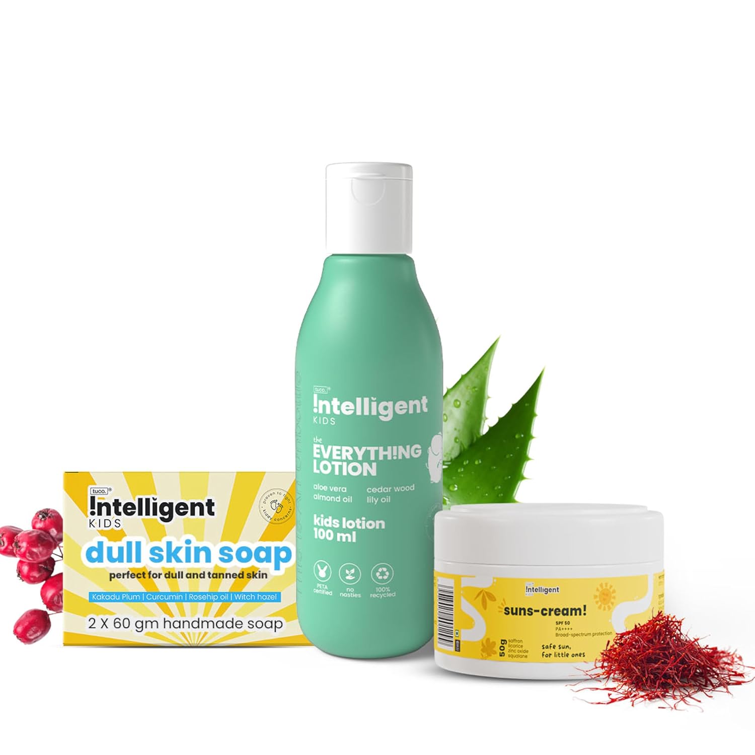 TuCo Dull Skin Soap (60 gm x 2), Lotion (100 ml) & Sunscreen (50 gm) – Ultimate Kiddy Dull Skin Kit, Safe For Kids, Paraben Free & Sulfate Free – (Combo Pack of 3) TuCo Dull Skin Soap (60 gm x 2), Lotion (100 ml) & Sunscreen (50 gm) – Ultimate Kiddy Dull Skin Kit, Safe For Kids, Paraben Free & Sulfate Free – (Combo Pack of 3)
