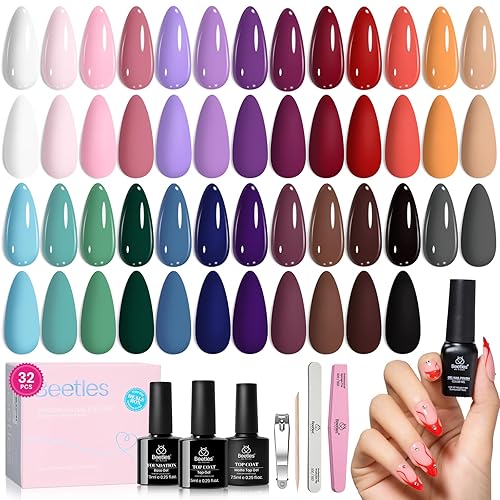 Miniatura 10 de beetles Gel Polish Caja de regalo Merry Glitzmas 2025 – Juego de arte de uñas con mini lámpara LED de uñas, capa superior y regalos de sorpresas