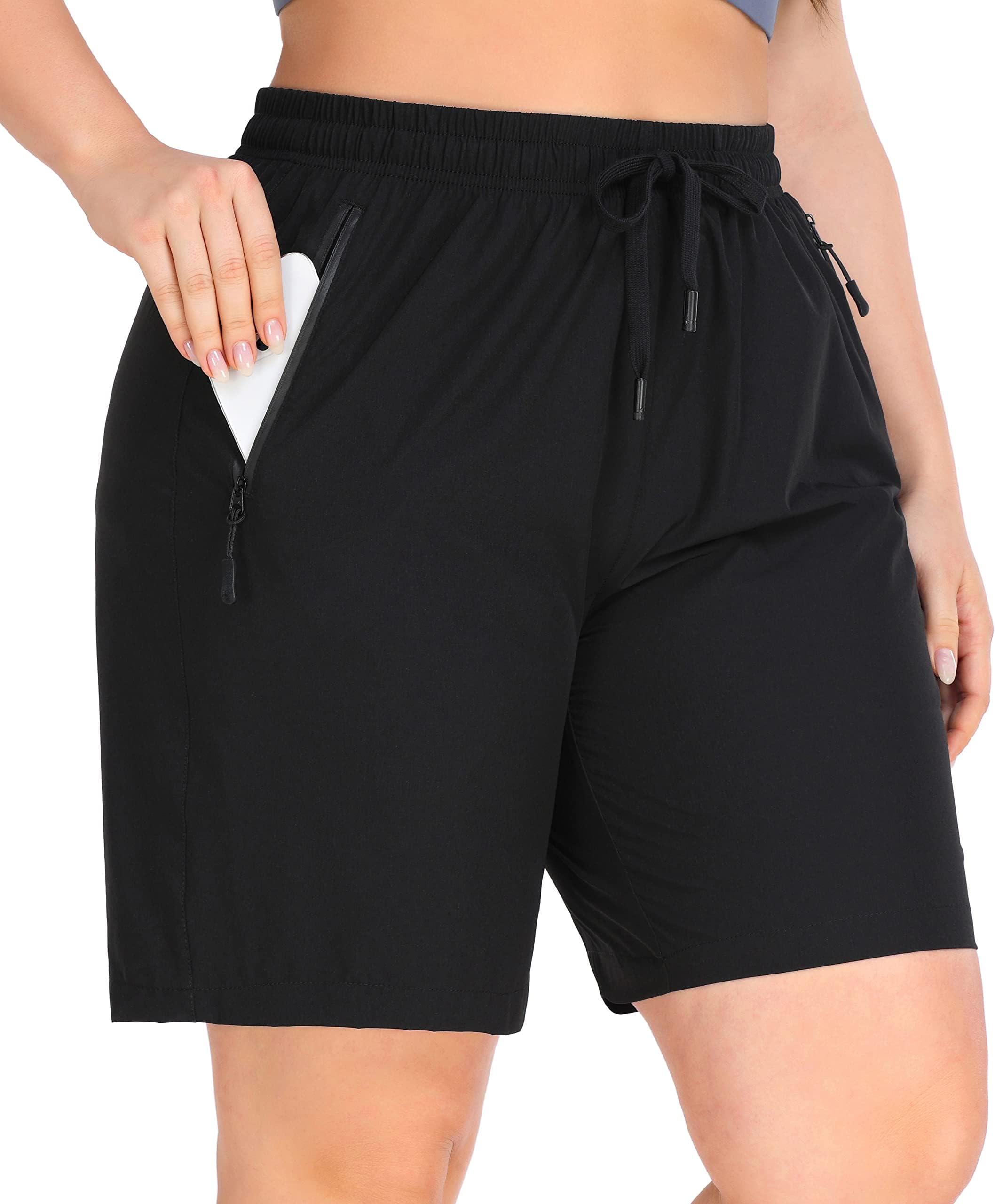 ZERDOCEANWomen's Plus Size Hiking Shorts Lightweight Quick Dry Outdoor Athletic Shorts Zipper Pockets