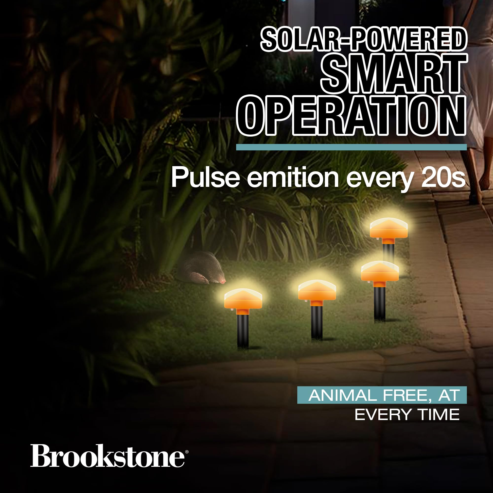 Amazon.com : Brookstone Solar-Powered Mole Repeller & Pathway