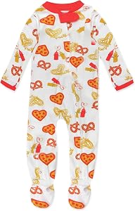 HonestBaby unisex-baby Celebration Sleep & Play Footed One-piece Pajama Sleeper 100% Organic Cotton