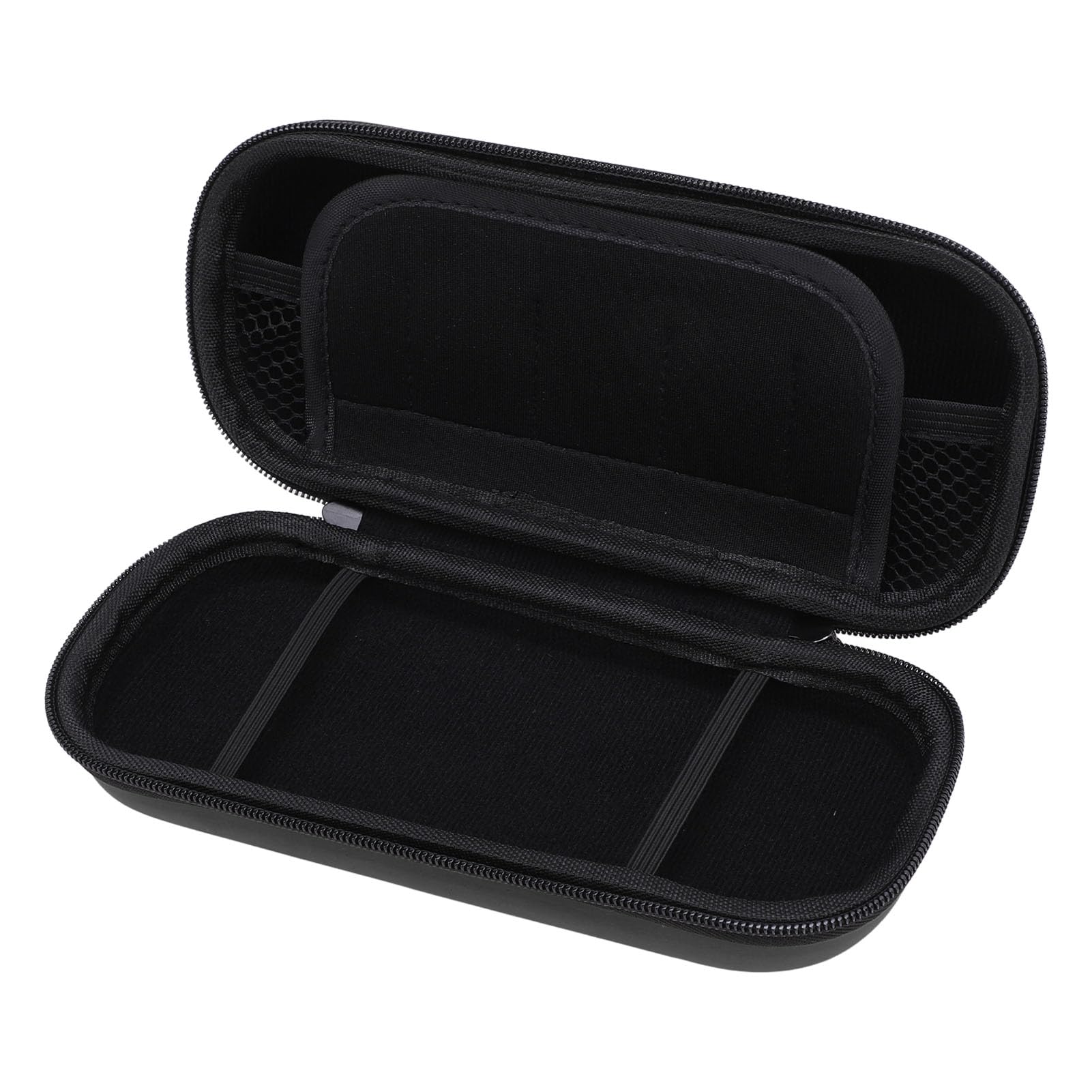 Yunseity Hard Case for 3000 Game Console, Black, EVA Shell, Game Console Case with Pockets, Wrist Strap, Two Way Zipper