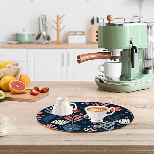 Miniatura 6 de 3 Pcs Trivet Hot Pad Floral Pattern White Red Blue for Hot Dishes 15in Cotton Thread Weave Hot Pads for Microwave Stove Cookware Protects