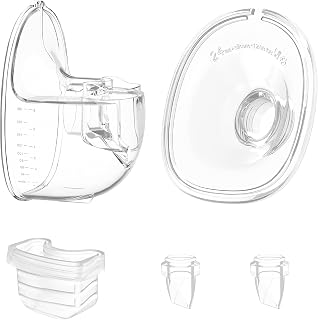 Wearable Breast Pump Accessories Replacement Parts Flange 24mm, 2 Duckbill Valves, Silicone Diaphragm, Milk Collector Cup Compatible with MOMMED, Mumgaroo, Besrey S21