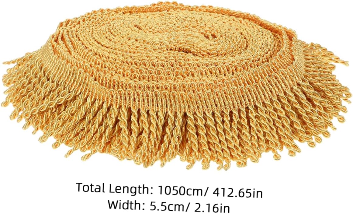 Polyester Fringe Trim for DIY Crafting Cushions Lampshades 10.5m