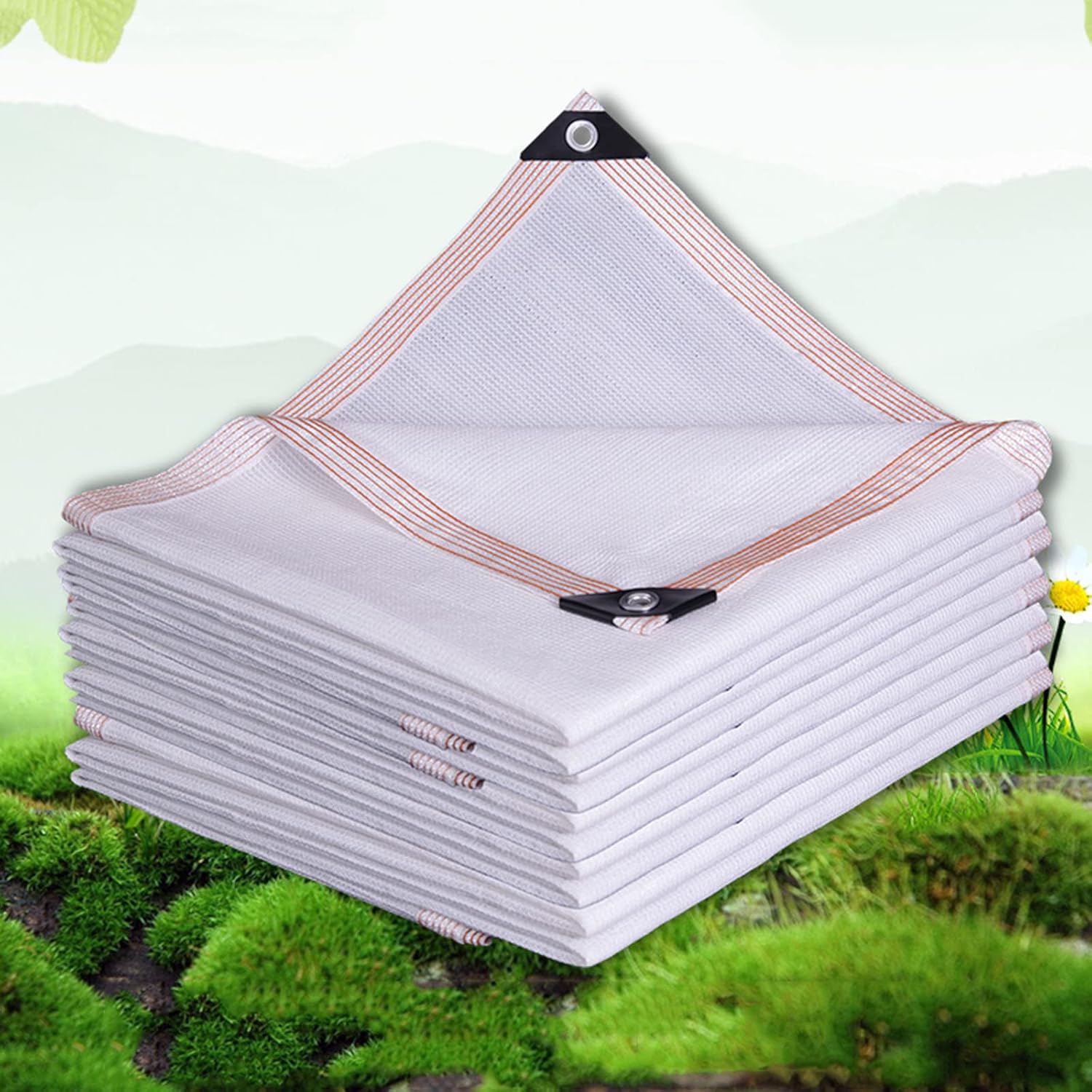 Shade Cloth for Plants 2×3m 2×5m 3×3m 3×4m 3×5m 3×6m 4×5m 4×6m 5×5m,Breathable Shade Netting,Sunblock Shade Net,Shade Mesh White,for Outdoor Garden Greenhouse Patio Pergola,White-2x3m(6.6 * 9.8ft)