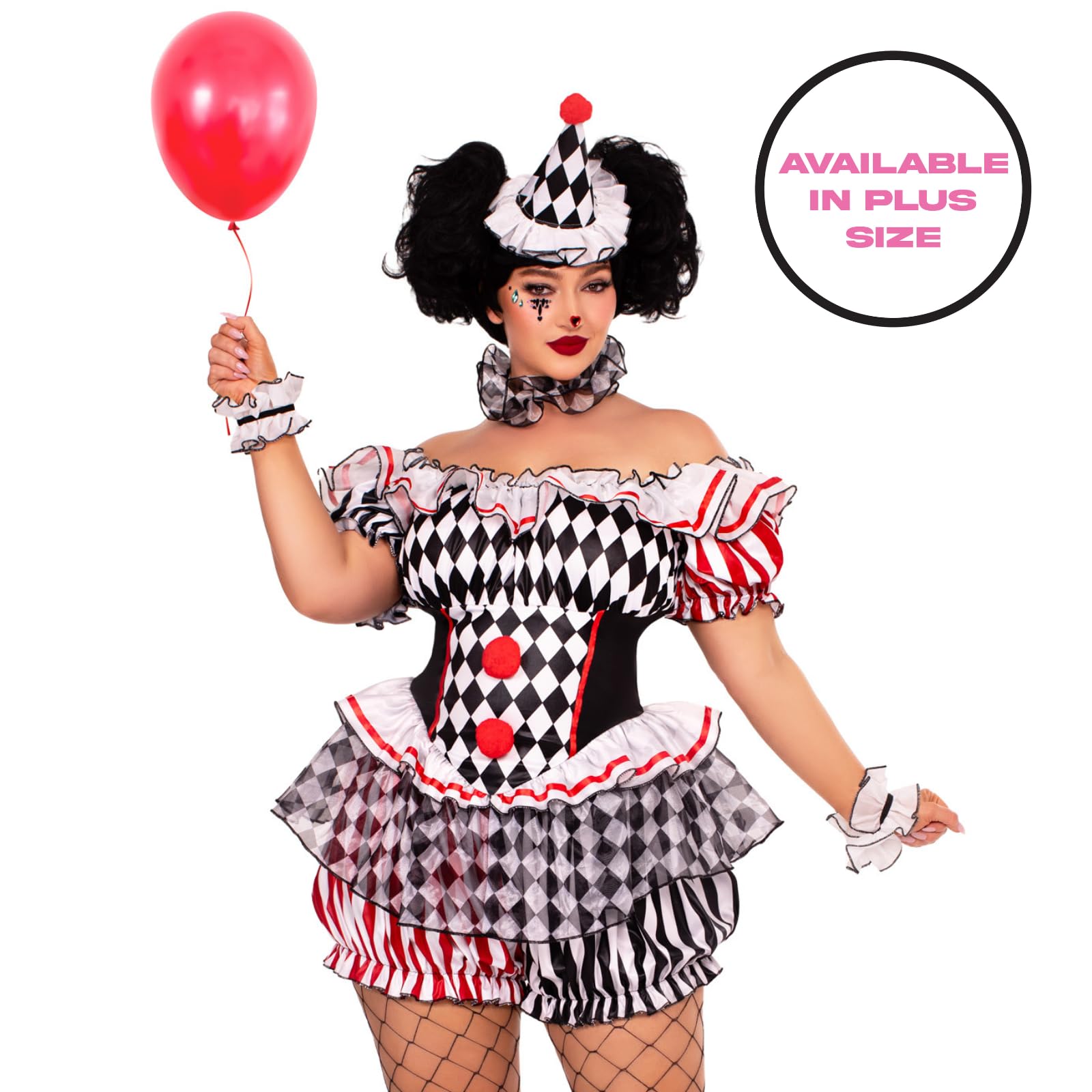 Leg Avenue Kostium na Halloween Kobiety 4 Pc Darling Harlequin