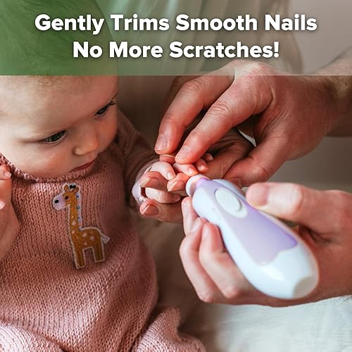Miniatura 2 de haakaa Kit de cortaúñas eléctrico para bebés, kit de cortaúñas para recién nacidos, niños pequeños o adultos, cuidado de uñas y pies, juego de