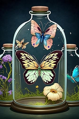 Miniatura 10 de ZKOPAVS Pintura de diamantes, arte de zorro y mariposa, kit completo por números, regalo de dibujo de cristal de diamantes de imitación para