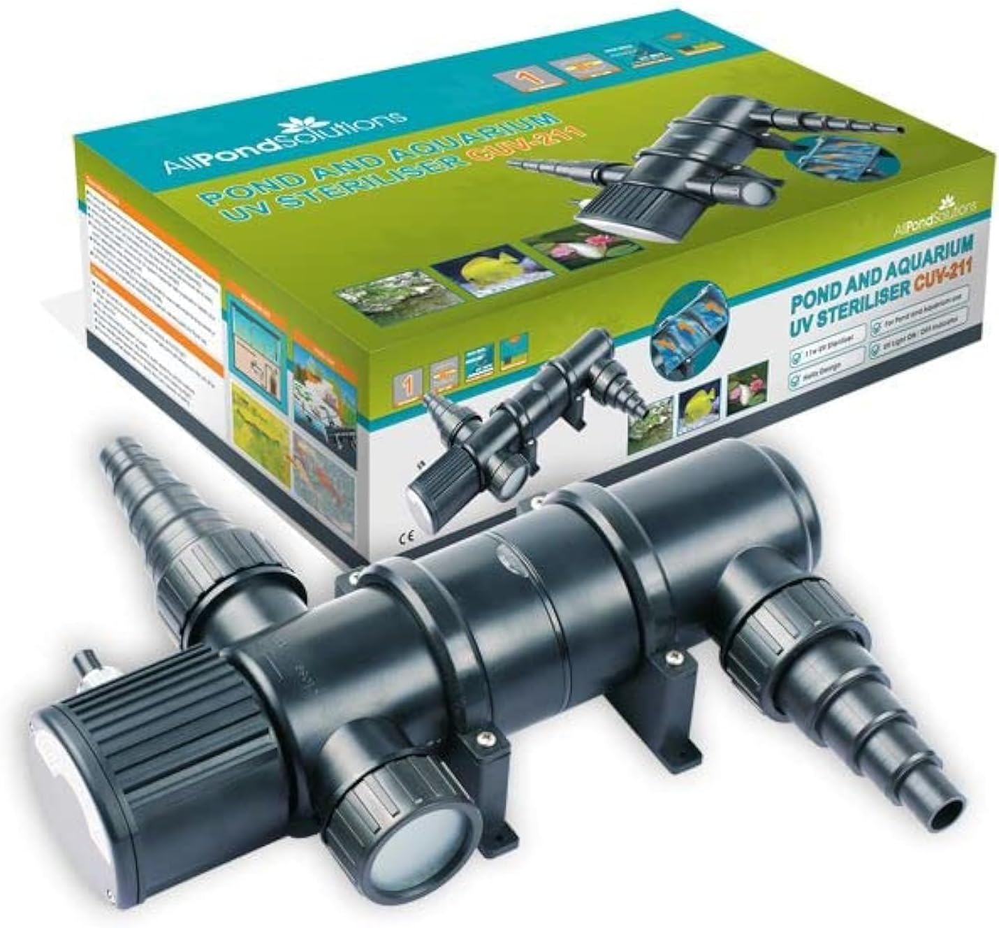 allpondsolutions 11w UV Light Steriliser for Pond & Aquarium - CUV-211 Fish Tank Pond Clarifier - Helps Remove Algae and Greenwater