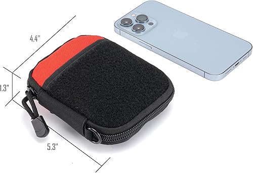 Miniatura 5 de Bolsa EDC, organizador de bolsillo, bolsa poderosa para hombres, bolsas EDC con velcro, pequeña bolsa de herramientas con anillo en D, organizador