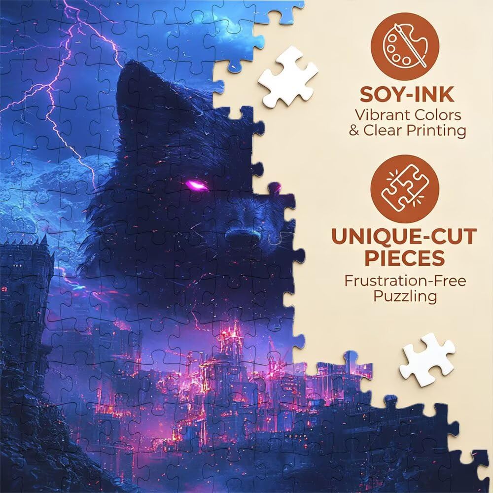 Puzzle 3000 Pezzi, Orso Lightning 3D Puzzle per Adulti Impegnativo, Educa Puzzles Artistico, Divertente E Stimolante Puzzles Decorativo per La Famiglia, Regalo e Decorazione Pareti DX0YL6-974