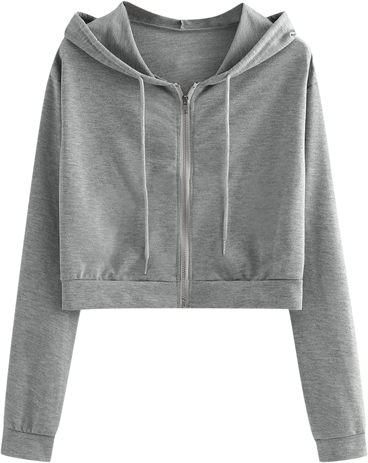 Pullunder Women's Casual Solid Zip Hooded Long Sleeve Sweatshirt Short Shirt Tops Sweatshirt Black Children