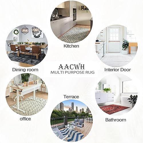 Miniatura 6 de Alfombra de área para sala de estar, 8 x 10 pies, alfombra esponjosa para sala de estar, antideslizante, decoración de habitación para familias y