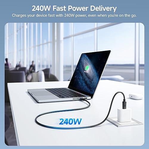 Miniatura 4 de Cable Matters Cable de monitor USB C a USB C de 6 pies  5.9ft con resolución de video 4K 60Hz, entrega de energía de 100 W y transferencia de datos