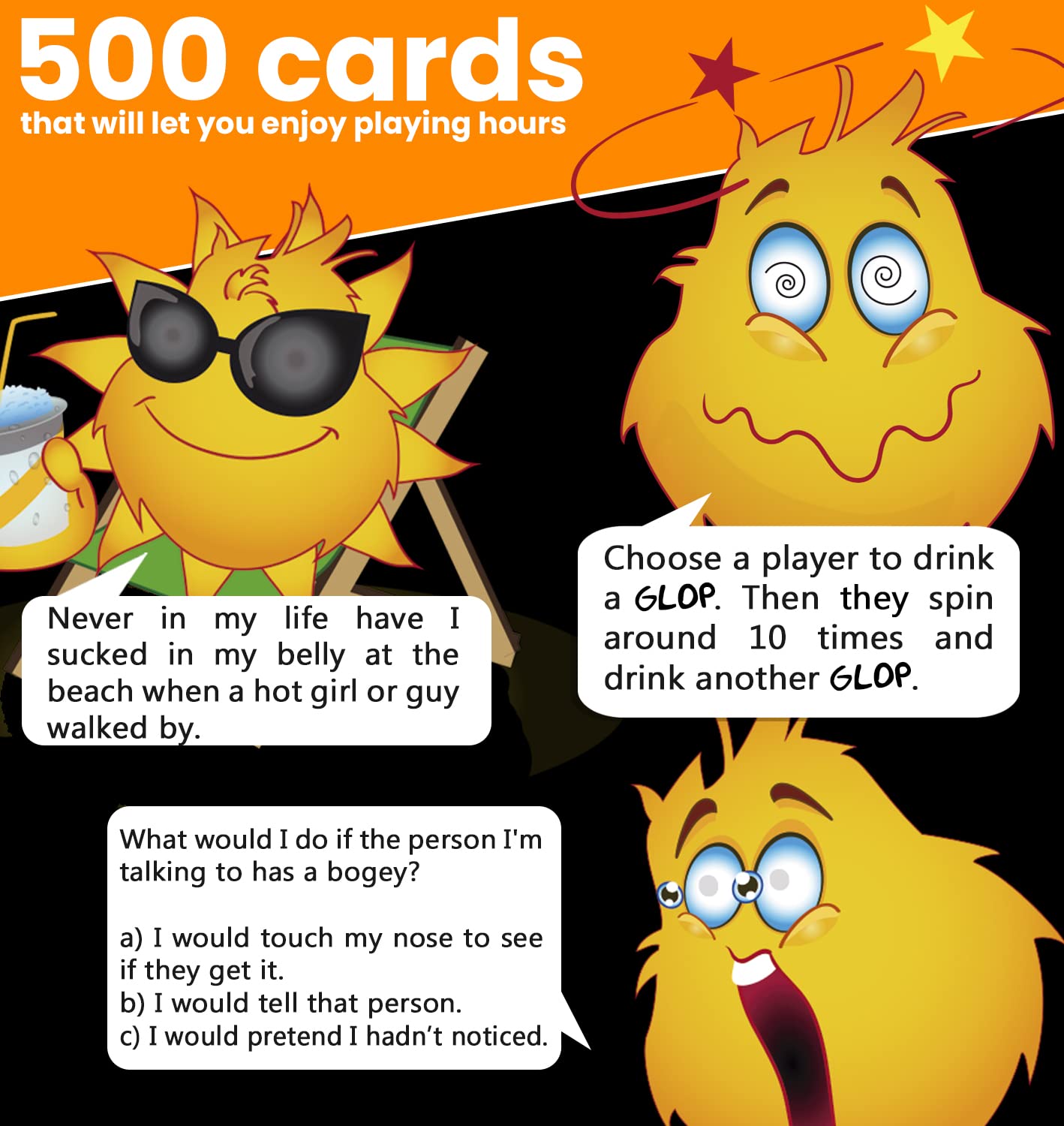 Glop 500 kart – gry w drinking games – drinking games for adults party – gra planszowa dla dorosłych – zabawne gry karciane – prezent dla mężczyzn i kobiet