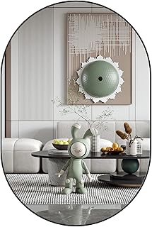 Sponsored Ad - CASSILANDO Oval Mirror, 20"×30" Oval Bathroom Mirror, Metal Frame Mirror, Hang Horizontally or Vertically U...