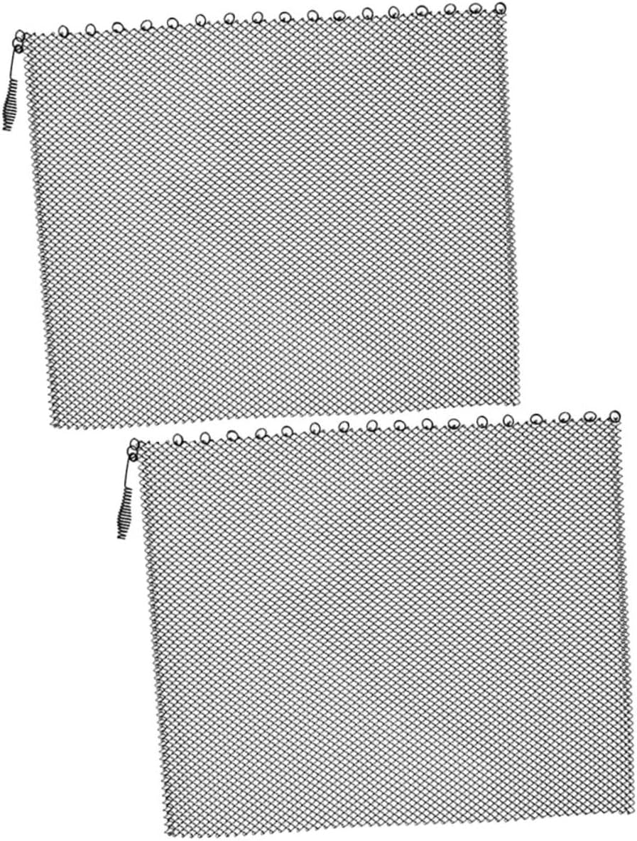 2Pcs Fireplace Mesh Screen Curtain Inhibiting Panels Easy to Fold Fireplace Accessory for Safety