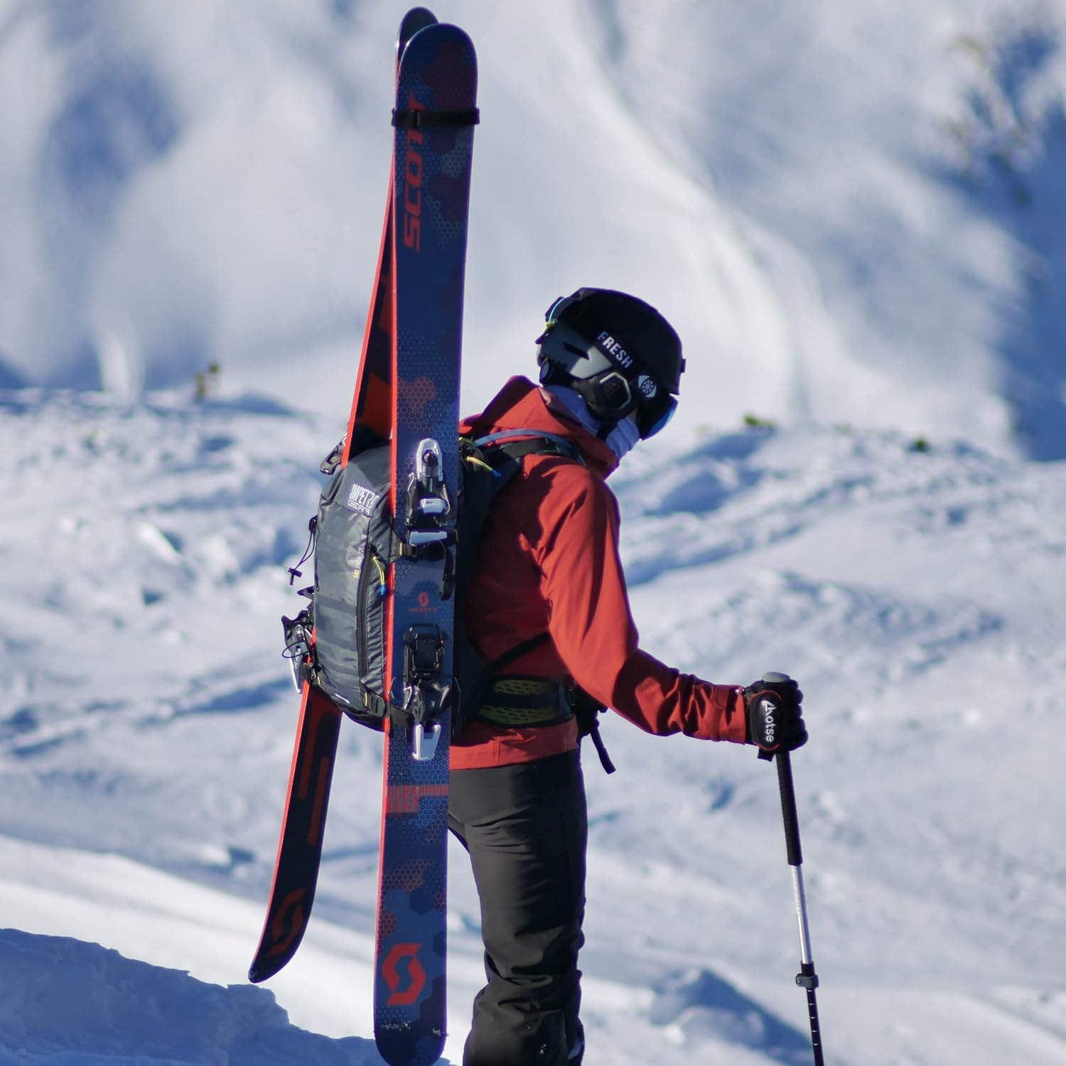 Ski Backpack for Men - Lightweight Multi Pocket Snowboard Backpack - Water Resistant Hiking Backpack - 22L Outdoor Backpack for Skiing, Traveling, and Camping