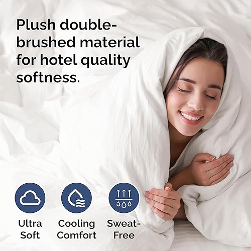 Vista 3 de Juego de funda de edredón Queen, extra suave, Queen de 90 x 90 pulgadas con 2 fundas de almohada, fácil cuidado y no se decolora, cierres