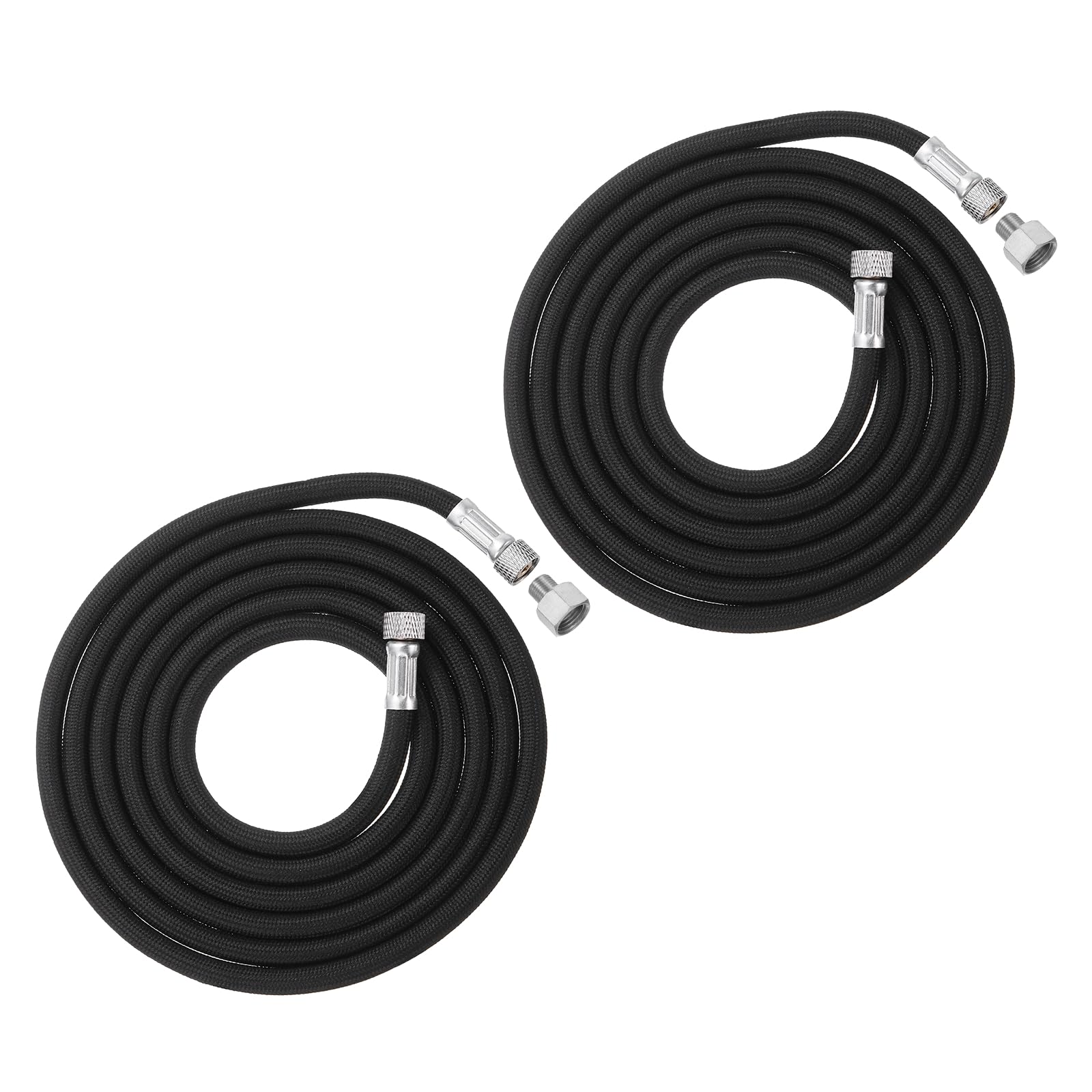 Tuyau aérographe 1/8 anti-torsion PATIKIL en nylon tressé 1,8 m avec raccord étanche 1/4