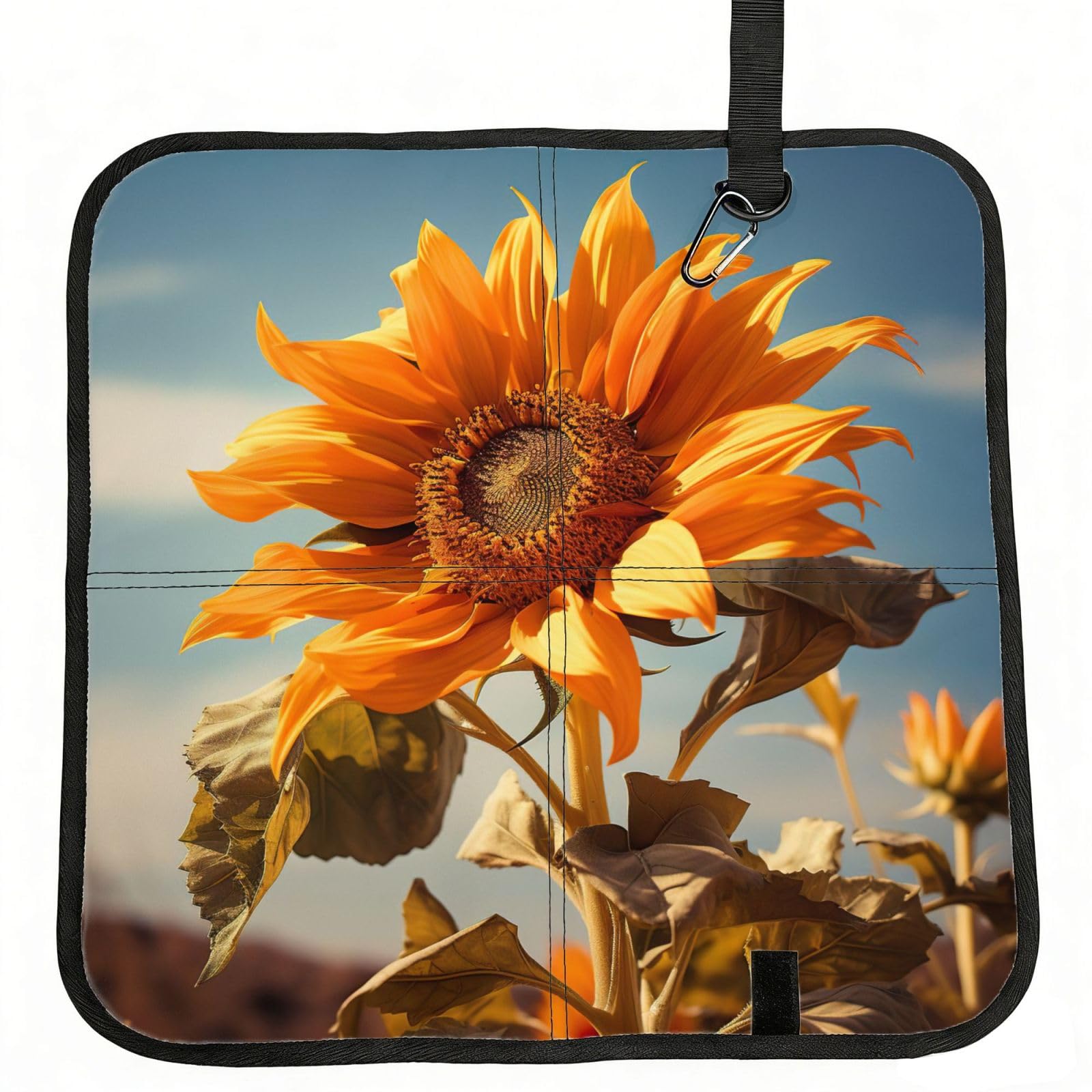 AYYQWE Beautiful Sunflower Print Foldable Seat Cushion Portable Chair Pad Office Commuting Picnic Camping Outdoor