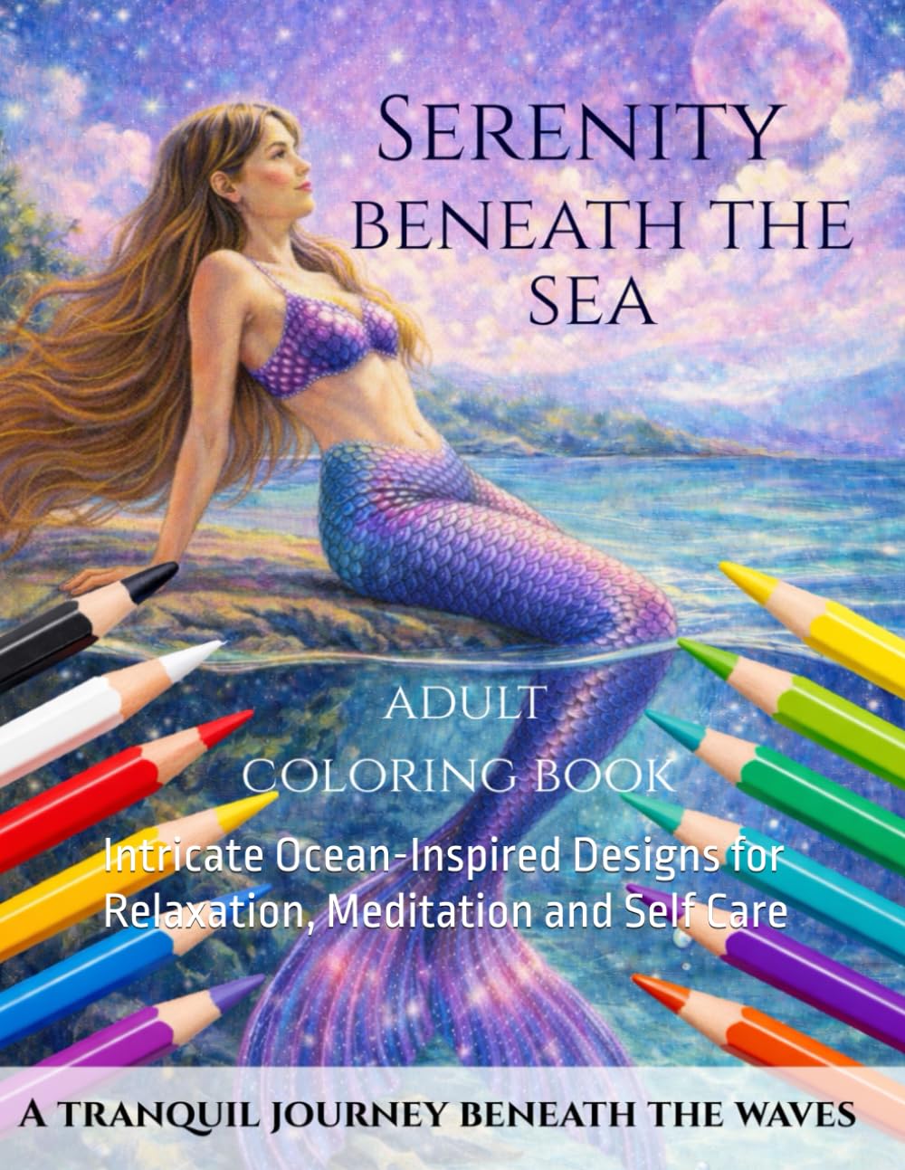 Serenity Beneath The Sea (Detailed Adult Mermaid Coloring Book): Intricate Ocean-Inspired Designs for Relaxation, Meditation and Self Care (The Mermaid Dreamtide Series)