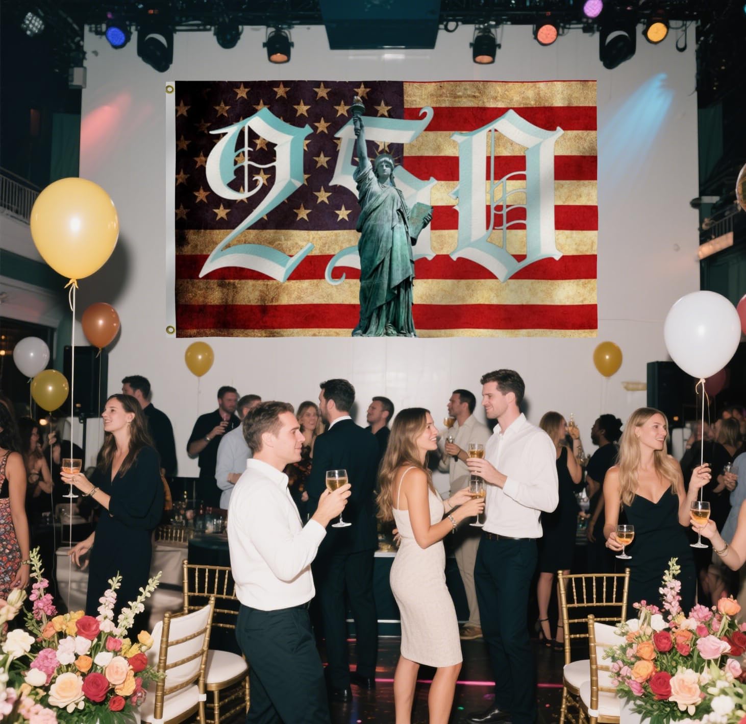 250th Birthday US 250 Years 1776 2026 American Flag 3X5Ft, Double Sided 3Ply,Statue of Liberty,Men Women Banner,Vibrant Colors, Double Stitched with 2 Brass Grommets, Bar Garden Street Decoration, GYM, Office Decor,Indoor Outdoor Use,Gifts. (Flag 3, 3x5ft3ply)
