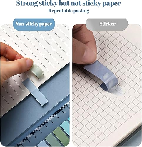 Miniatura 56 de Golcellia 3 x 300 tabletas, notas adhesivas transparentes, marcadores de página, pestañas de libro, pestañas de notas adhesivas, pestañas adhesivas