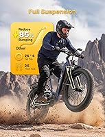 Vista 6 de Jasion Thunder PRO/ST Electric Bike,2000W Peak Ebikes for Adults,26''Fat Tire Best Ebike for Men,90 Miles with 1040Wh Battery,35 MPH Max Speed