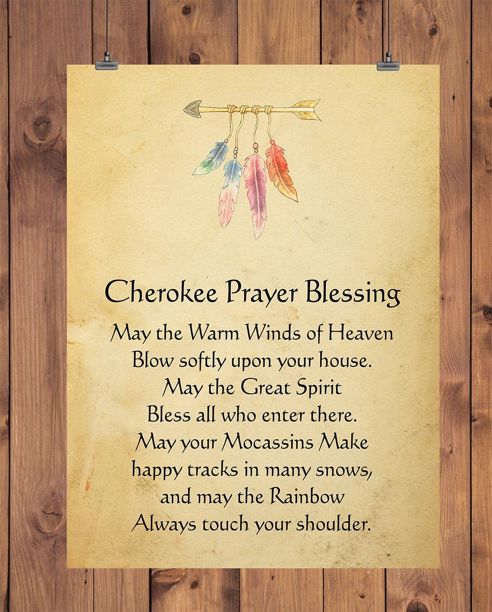 Cherokee Prayer Blessing Wall Decor, 11