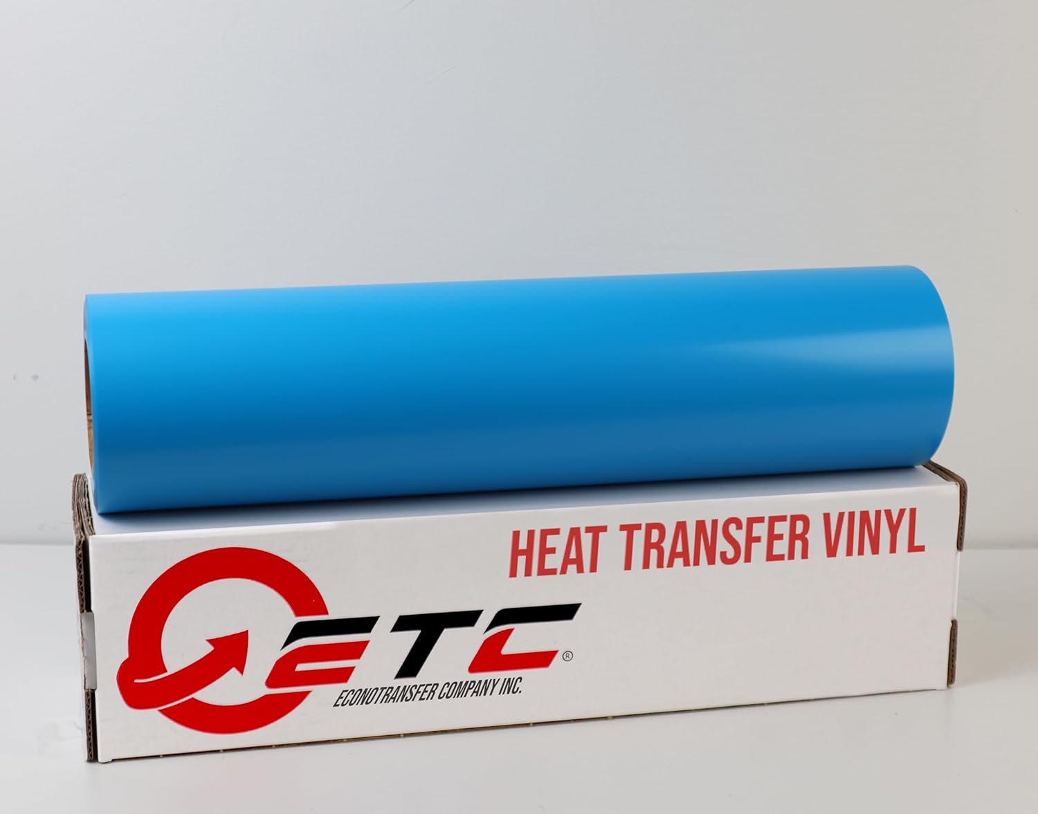 Puff Heat Transfer Vinyl- 20 inch Wide HTV Vinyl for Heat Press Iron on Vinyl for DIY T-Shirts Fabrics - EconoPuff Heat Transfer Vinyl (10 Yards, Neon Blue)