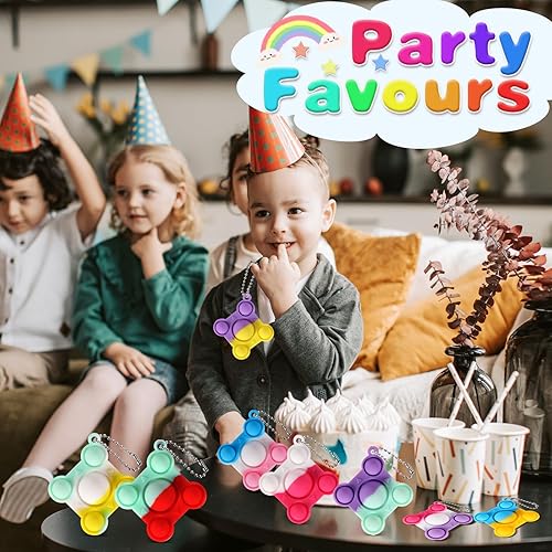 Miniatura 7 de Paquete de 32 juguetes para ansiedad pequeños y grandes para reventar, recuerdos de fiesta, juguetes sensoriales de silicona para apretar, juguetes