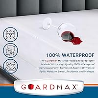 Vista 2 de Guardmax Protector de colchón de vinilo de calibre pesado para cuna - Protector de colchón impermeable y a prueba de polvo con bolsillos elásticos