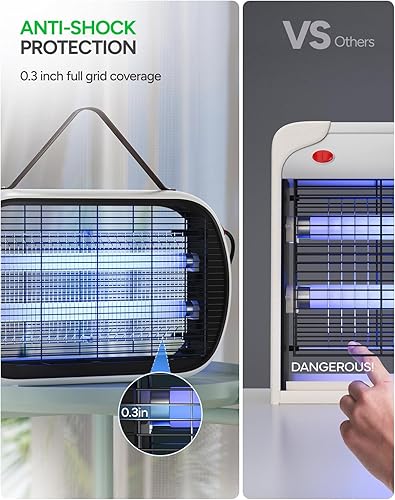 Miniatura 6 de Buzbug Exterminador eléctrico de insectos de 5000 pies cuadrados moderno y elegante de 20 W para interiores, exterminador de insectos para el hogar,