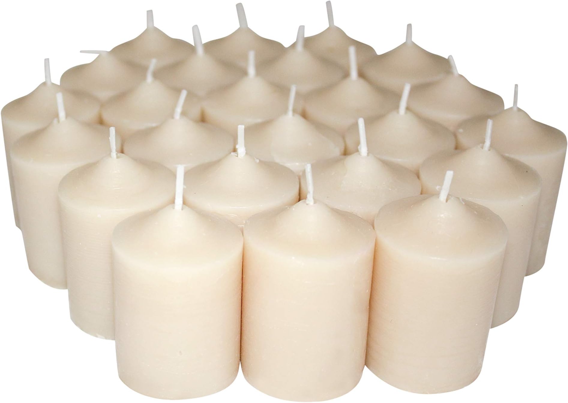 Enlightened Ambience Italian Fig Highly Scented Ivory Votive Candles 24 Pack