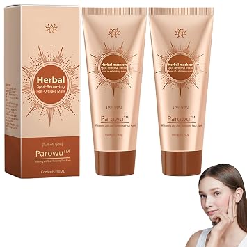 Parowu Spot-Removing Face Mask, Honey Peel Off Face Mask, Parowu Herbal Spots Peel-Off Facial Mask, Natural Herbal Ingredients for All Skin Types 2 Bottle