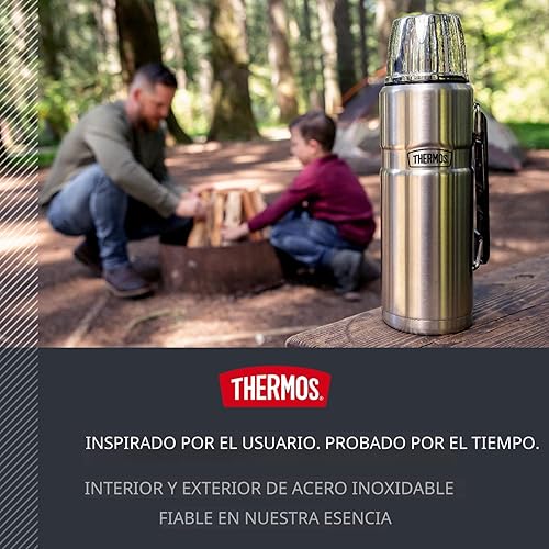 Miniatura 5 de THERMOS Stainless King - Botella de bebida aislada al vacío, 40 onzas, azul medianoche Azul medianoche,Mate acero inoxidable (Matte Stainless