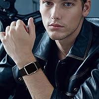 Vista 5 de DaQin Paquete de 3 bandas elásticas compatibles con Apple Watch Bands para Hombre de 1.65 pulgadas, 1.61 pulgadas, 1.57 pulgadas, 1.5 pulgadas