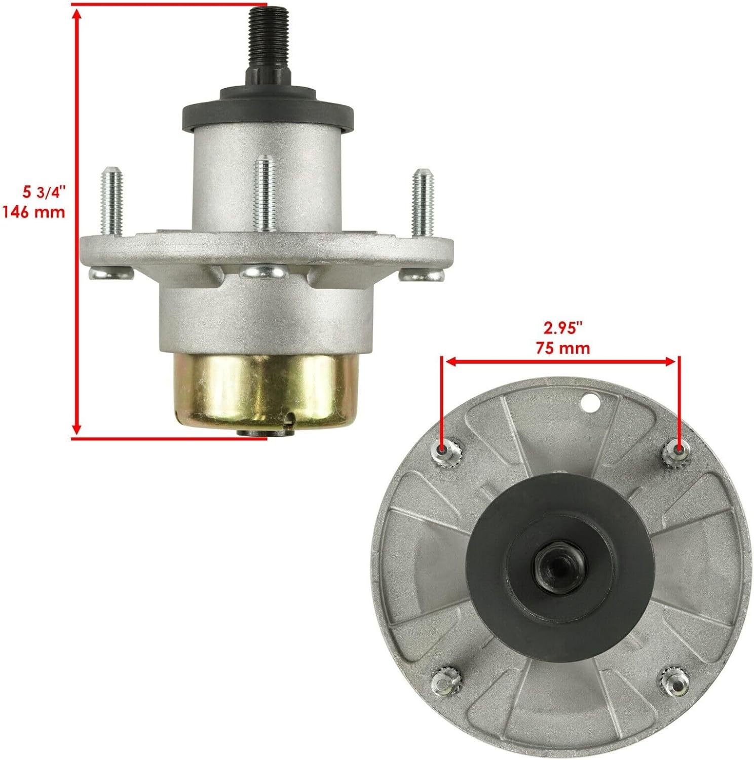 Caltric Deck Spindle w/Pulley Compatible with John Deere Z315 Z320R Z320M Z335 Z345R Z345M 42"