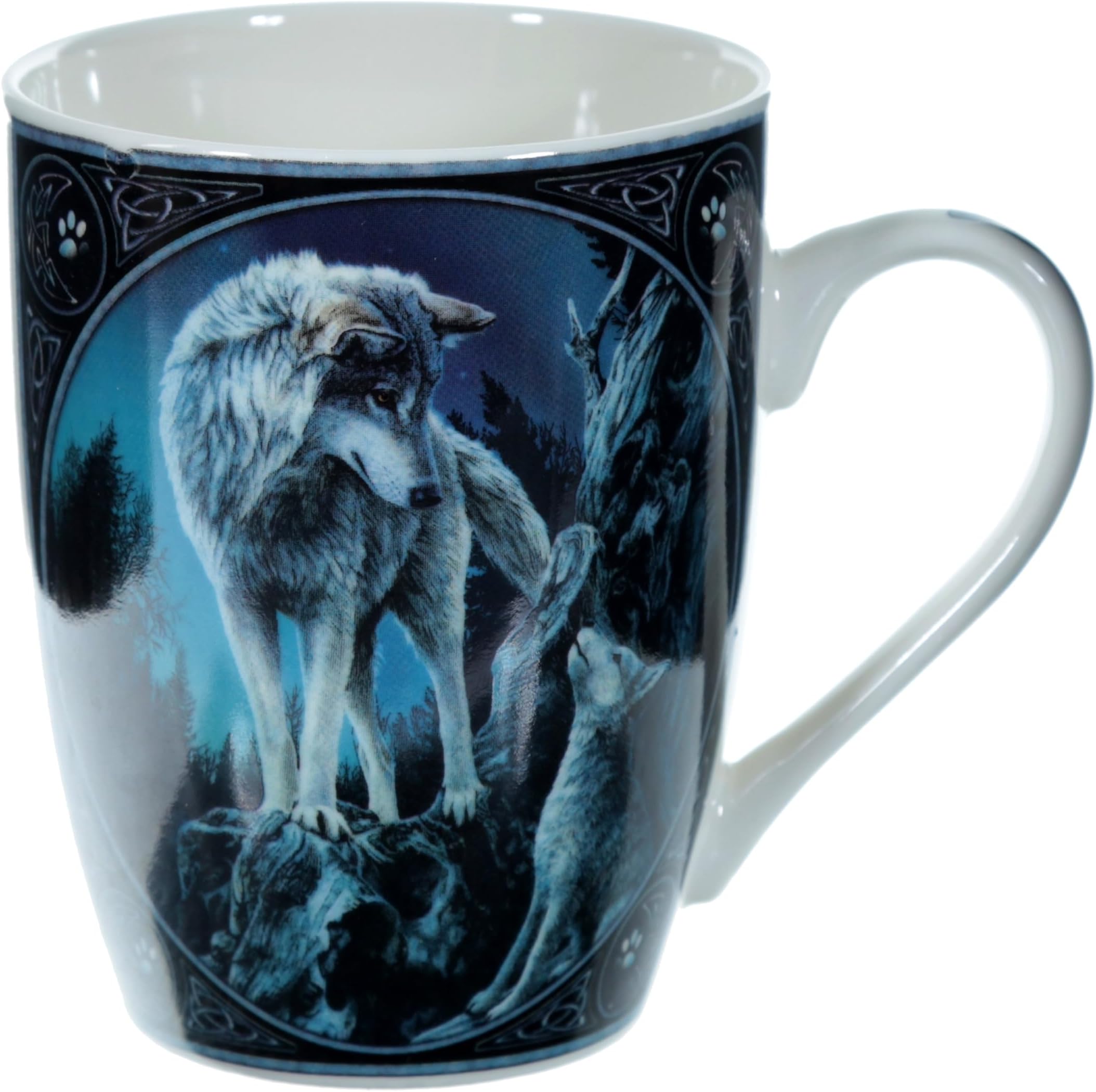 Puckator Lisa Parker Guidance Wolf Design Porcelain Mug - Funny Home Accessories - Cute Gifts for Girlfriend - Large Mugs for Men Women Hot Drinks - Cute Cups Presents - Secret Santa Gift - Cup Set