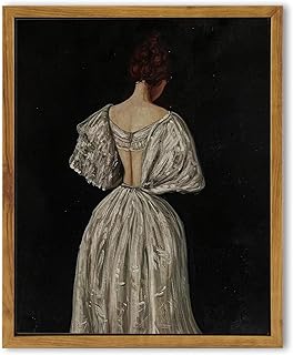 SHENIFY Vintage Framed Canvas Wall Art Medieval Lady Classic Home Decor Farmhouse Kitchen Office Decor - 8x10in Natural Framed