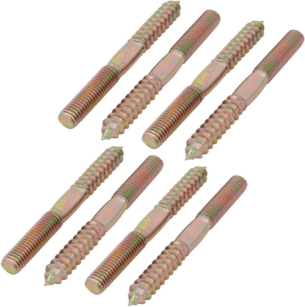 M8x80mm Carbon Home Hardware Steel Zinc Plated Self-Tapping Hanger Bolt 8pcs Model:14as386qo139