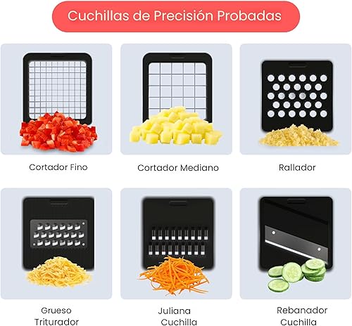 Miniatura 5 de Fullstar - Picadora de verduras, mandolina, rallador de queso, picadora de alimentos con recipiente, utensilios de cocina, artículos esenciales