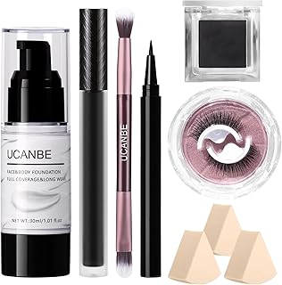 UCANBE Kit de maquillaje negro de Halloween –...