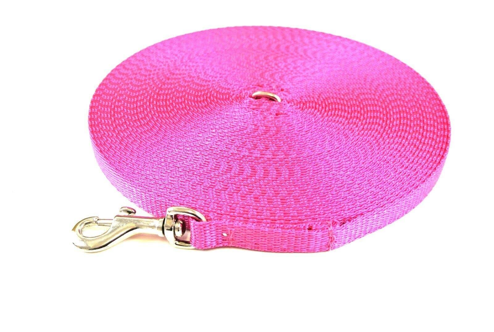 Dog Training Lead Small Dog Puppy Leash 100ft 30m Tracking Recall Obedience Strong 13mm Webbing (Cerise) โ image 1