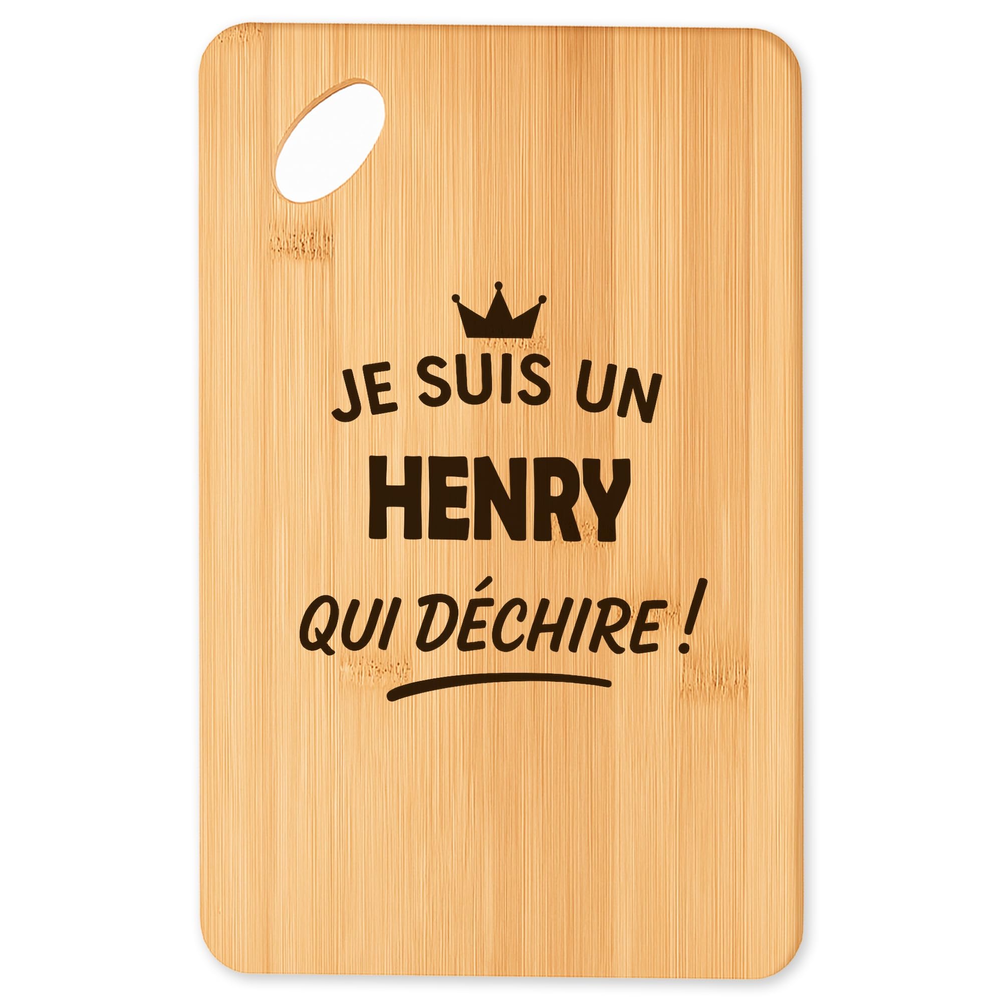 Planche à découper Henry qui dechire 2 en bois de bambou pour cuisine et grillade