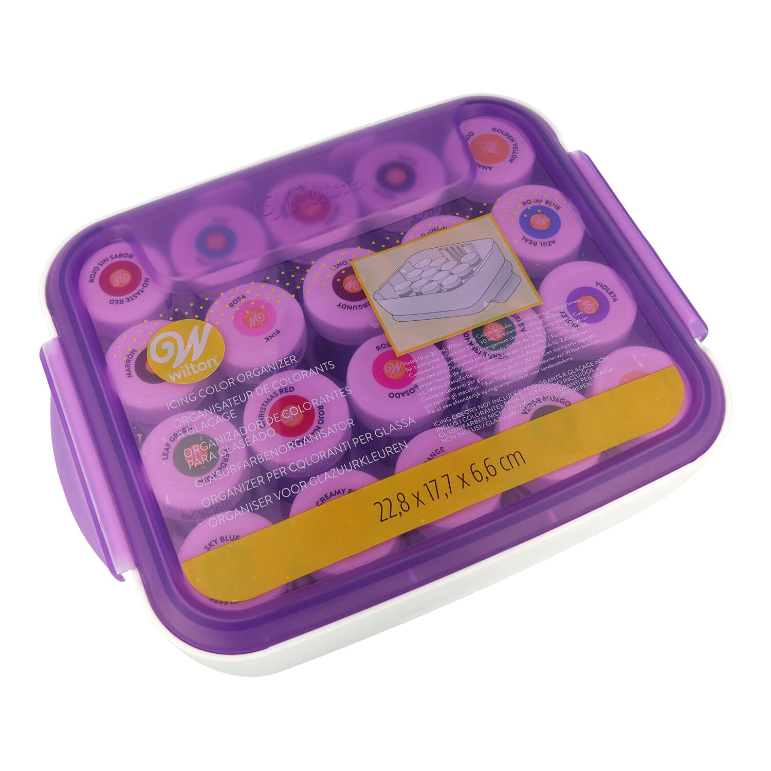 Grehge on Set de coloration alimentaire dans un organiseur pratique Wilton (20 x 28 g)