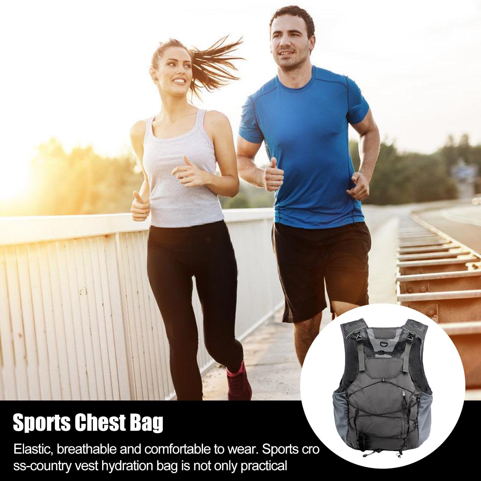 Borsa da petto per sport all'aria aperta, zaino per idratazione