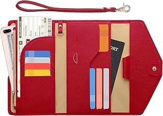 Passport Holder Women Travel Wallet (Ver.5) for Women Rfid Blocking Passport Cover Case Document Organizer Wrist Strap